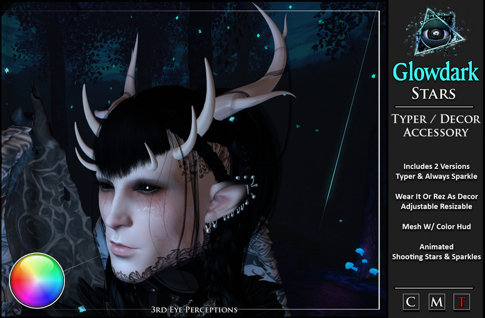 Glowdark Stars Set // Accessory / Typer / Rez Decor