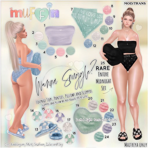 25. .muffin. Midnight Set RARE