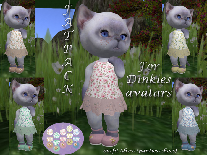 &MeoW& for DINKIES Fatpack Outfit "Rose hip" with HUD (5 colors)