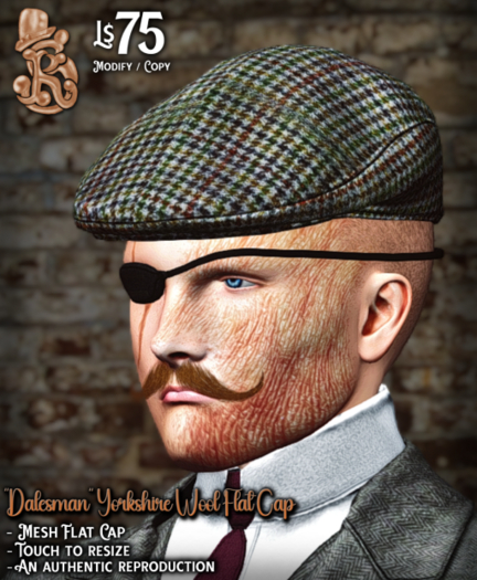 [Sturm Korp.] "Dalesman" Yorkshire Wool Flat Cap