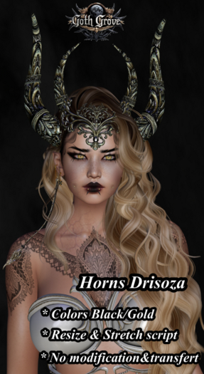 Horns Drisoza Black/Gold