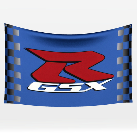 Suzuki GSX-R Garage Wall Flag