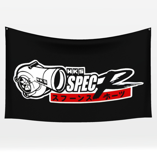 HKS Spec R Garage Wall Flag