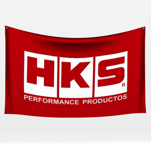 HKS Logo Garage Wall Flag