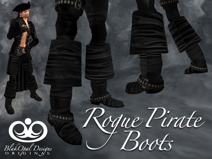 Rogue Pirate Boots - Black