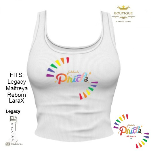 PRIDE Month Short Ribbed Tank Top CELEBRATE (ADD)