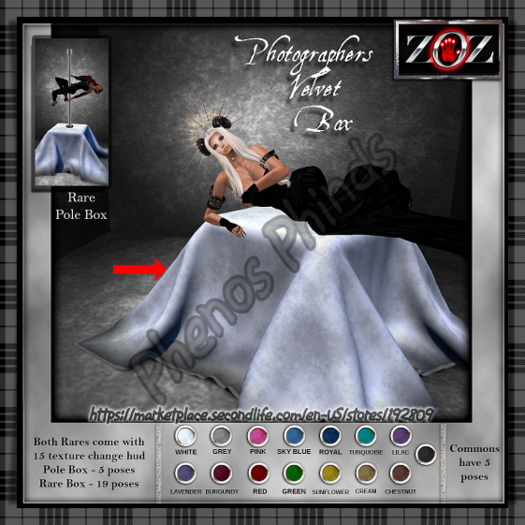 -{ZOZ}- Photo. Velvet Box Sky Blue (boxed) RETIRED GACHA