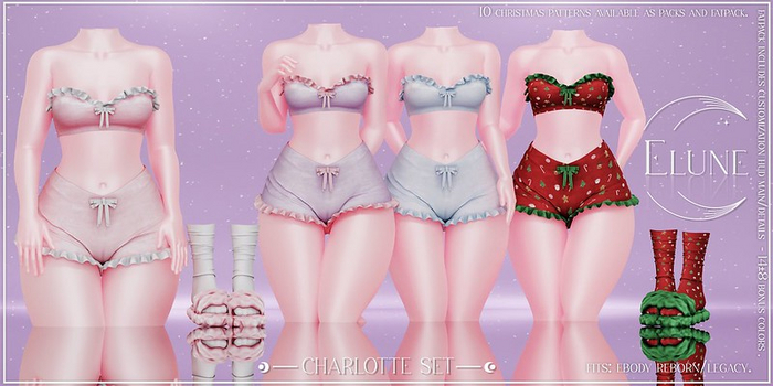 Elune. Charlotte Slippers/Socks - FATPACK