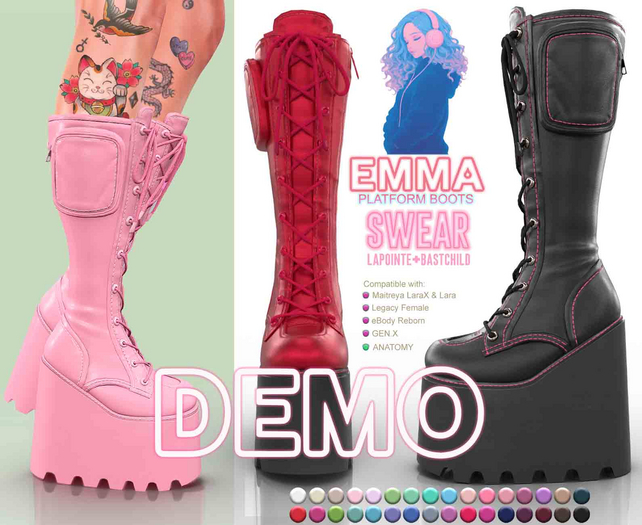 Platform Boots - Emma FATPACK DEMO