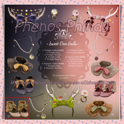 .Atomic. {Gacha} Sweet Deer - Mossy Slippers RETIRED GACHA