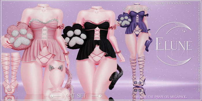 Elune. Cat Heels - Black