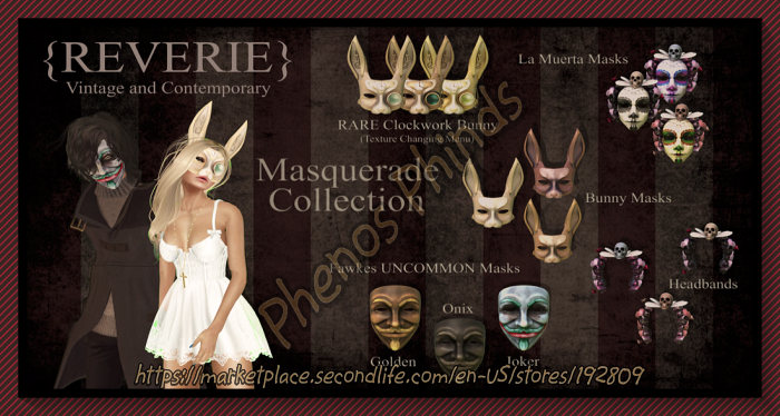 {Reverie} Masquerade - Golden Fawkes [UNCOMMON] RETIRED GACHA