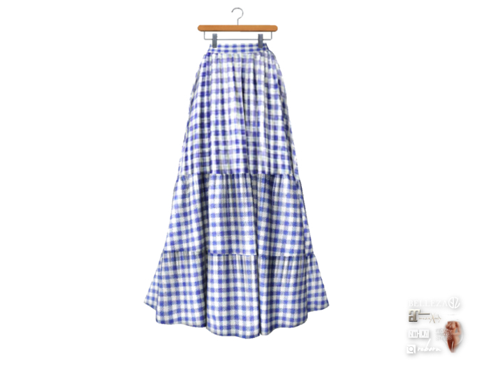 {amiable}Mesh Ruffled Hem Maxi Skirt01