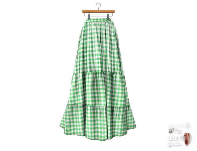{amiable}Mesh Ruffled Hem Maxi Skirt02