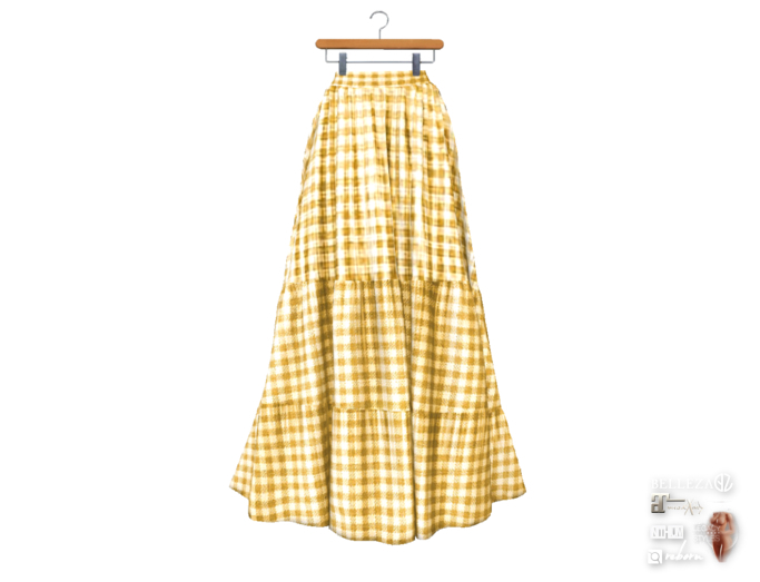 {amiable}Mesh Ruffled Hem Maxi Skirt03