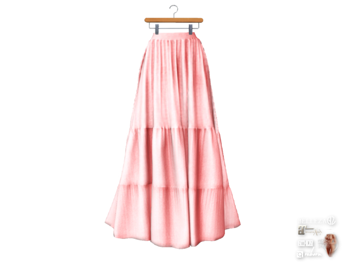 {amiable}Mesh Ruffled Hem Maxi Skirt07