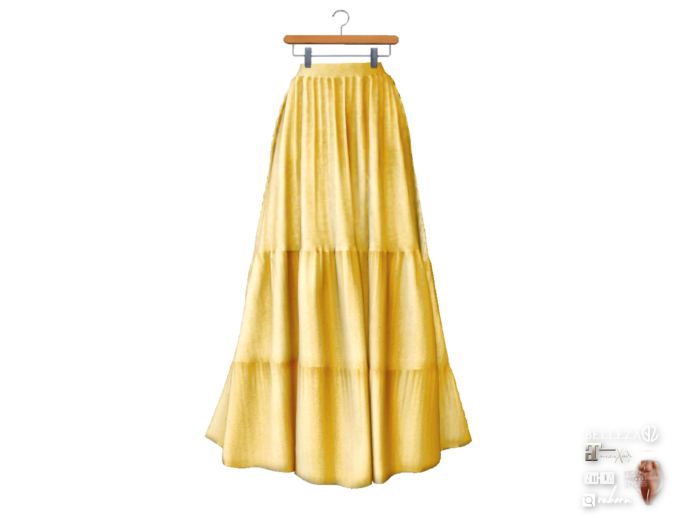 {amiable}Mesh Ruffled Hem Maxi Skirt09