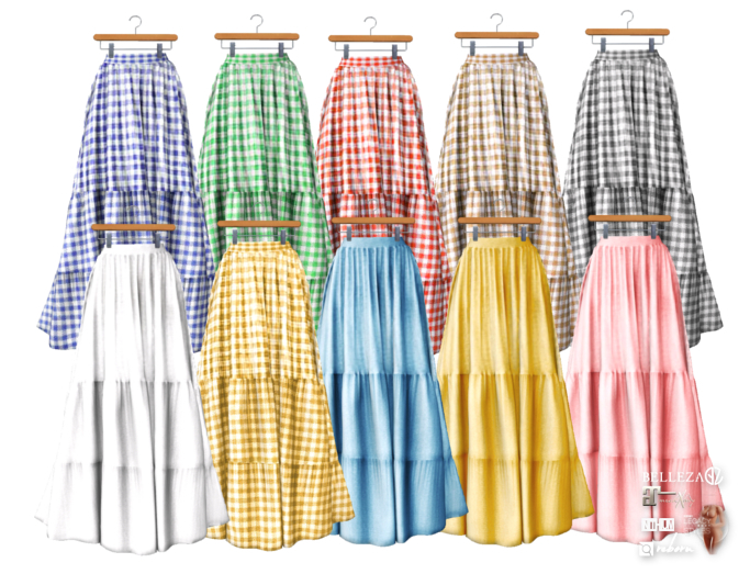 {amiable}Mesh Ruffled Hem Maxi Skirt(FAT PACK)