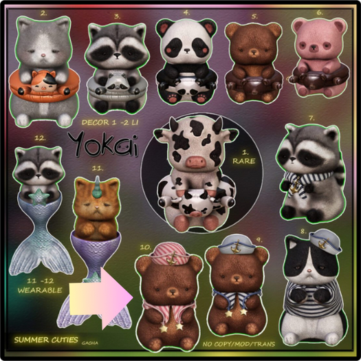 10.YOKAI - Summer Cuties - Sailor Teddy [pink]