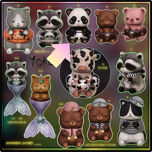 4.YOKAI - Summer Cuties - Swimming Panda