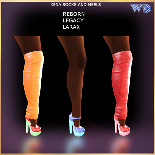 WAD DESIGNS XENA SOCKS AND HEELS