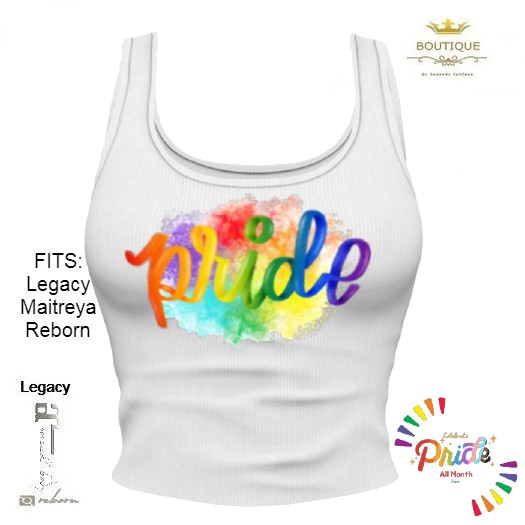 PRIDE Month Short Ribbed Tank Top WORD (ADD)