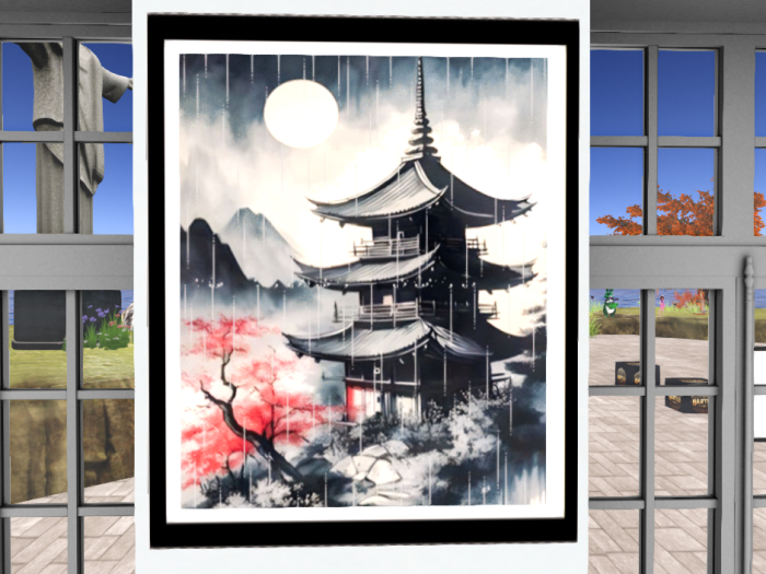 CH:FRAME TEMPLE JAPONESE RAIN GIF BOX