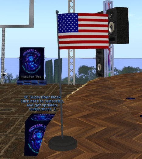 Animated US Flag with Pole - Perfect for Virtual Worlds & Home Decor