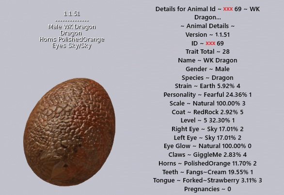 WK Dragon - ID XXX69