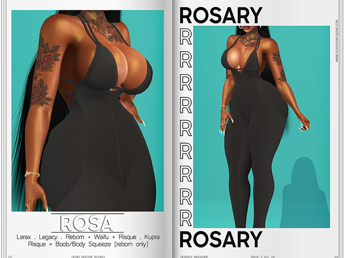 Rosary. Rosa . Black