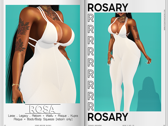 Rosary. Rosa . White
