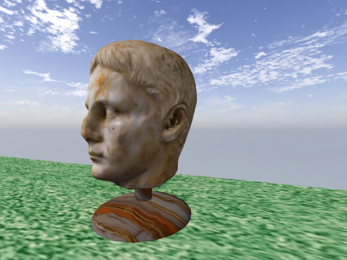 Roman noble head statue