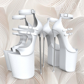 White Silver Long Stiletto LEGACY