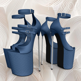 Navy Silver Long Stiletto REBORN