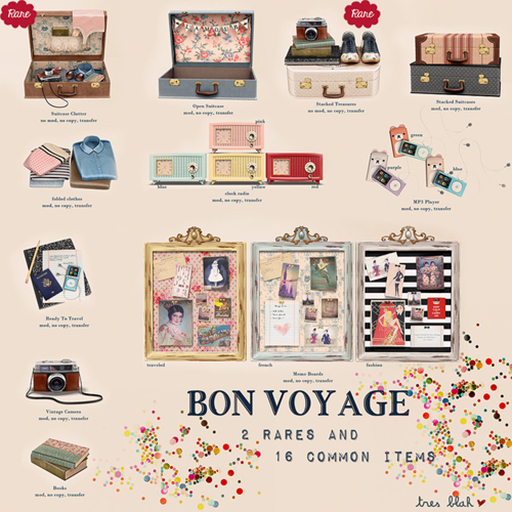 -tres blah- Bon Voyage Collection - 16 Common +  2 Rares