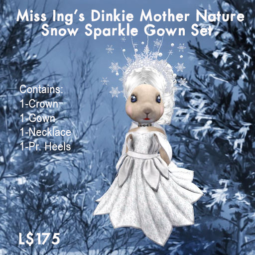Miss Ing's Dinkie Mother Nature Snow Sparkle