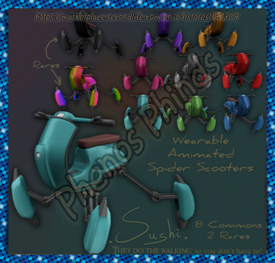 .Sushi. Spider Scooter - Red (Wearable)  (boxed) RETIRED GACHA