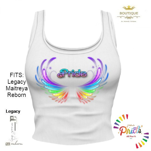 PRIDE Month Short Ribbed Tank Top WINGS (ADD)