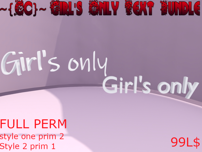 ~{Cc}~ Girl's only Text Bundle FULL PERM (ADD ME TO UNPACK)