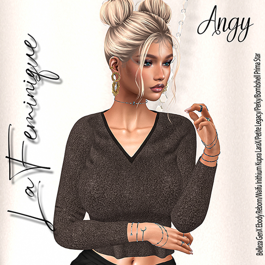 La Feminique Angy Fleece Brown