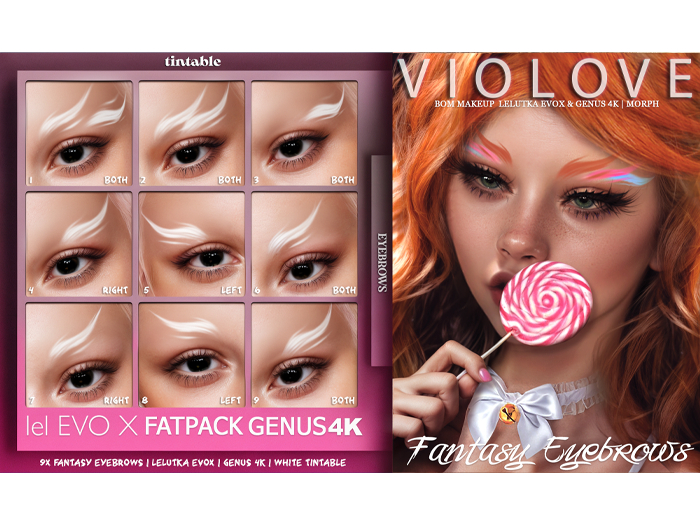 VIOLOVE / Fantasy Eyebrows / LELUTKA EVOX / GENUS 4K Morph