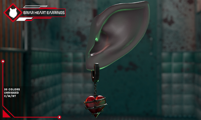Anomaly - Briar Heart Earrings