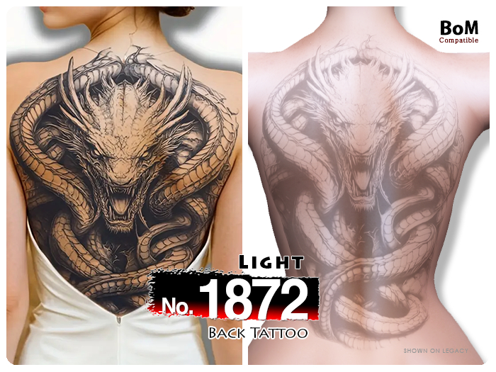(Back Tattoo) No.1872 Light