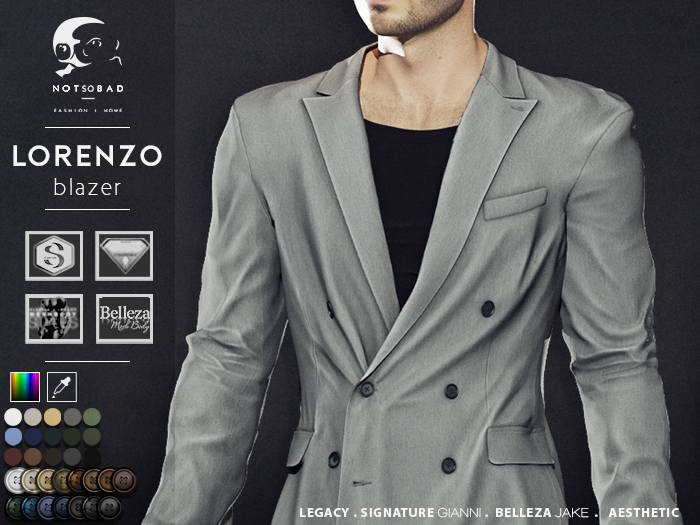 not so bad . mesh . LORENZO blazer suit . fog