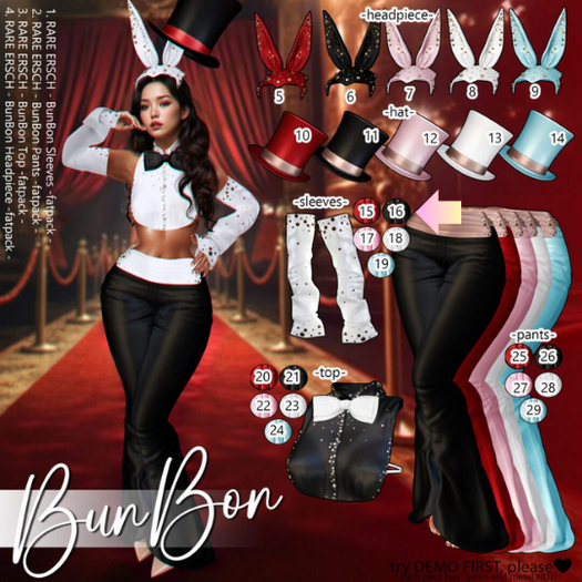 16. ERSCH - BunBon Sleeves {Reborn} -black-