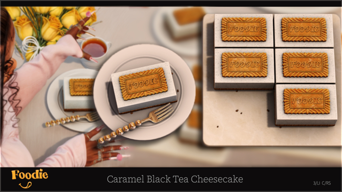 .FOODIE. Caramel Black Tea Cheesecake
