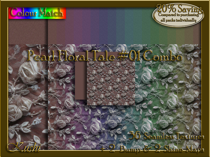 Pearl Floral Tale #01 COMBO Texture Bundle