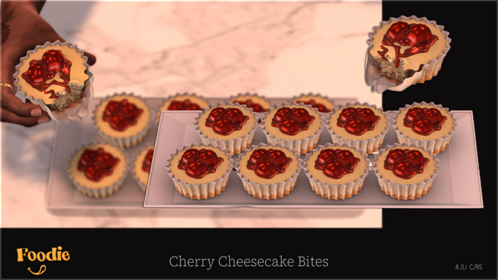 .FOODIE. Cherry Cheesecake Bites