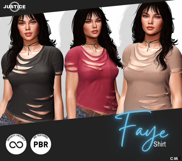 [JUSTICE] FAYE TSHIRT - REBORN