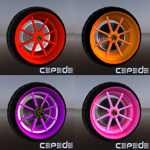 *C>P>D>* Custom P/Coat Wheel Paints-RedHLOrangeHLPurpleHLPink